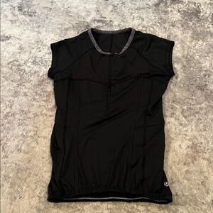 Lululemon Womens Presta Jersey Cycling Top All Black Size 6